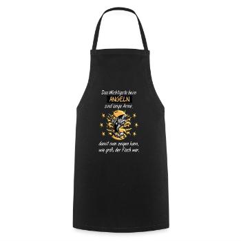 Fishing Fish Fish Angler Angel Gift - Cooking Apron - black - Front - AI Model Male 185 dark (185cm)