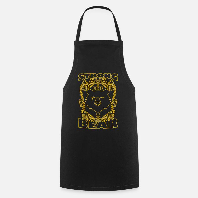 Strong as a bear - Cooking Apron - black