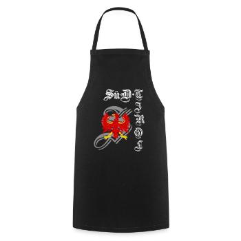 Tyrol du Sud - Tablier de cuisine - noir - Devant - AI Model Male 185 dark (185cm)
