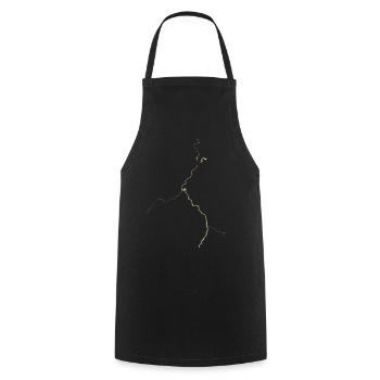 Goldene Adern auf Schwarz - Kochschürze - Schwarz - Vorne - AI Model Male 185 dark (185cm)