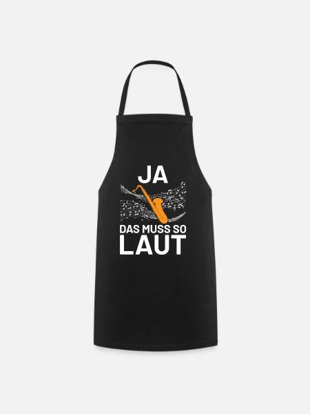 Saxophon Jazz Musiker Geschenkidee - Kochschürze - Schwarz