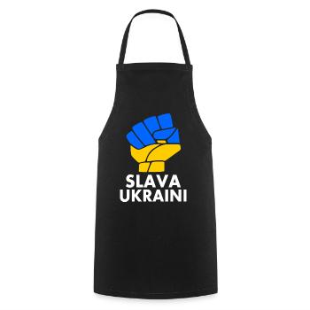 Slava ukraini - Cooking Apron - black - Front - AI Model Male 185 dark (185cm)