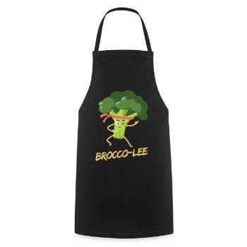 Brocco-Lee - gesunder Kampfsport - Kochschürze - Schwarz - Vorne - AI Model Male 185 dark (185cm)