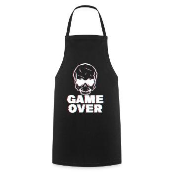 Game Over Glitch - Kochschürze - Schwarz - Vorne - AI Model Male 185 dark (185cm)