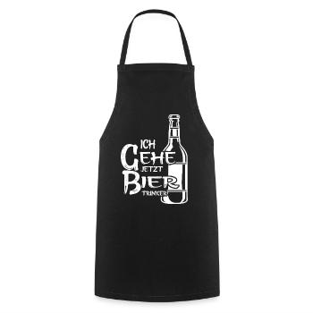 Bier trinken Saufen Party Urlaub Feiern Alkohol - Kochschürze - Schwarz - Vorne - AI Model Male 185 dark (185cm)
