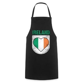 Ireland Flag Irish - Cooking Apron - black - Front - AI Model Male 185 dark (185cm)