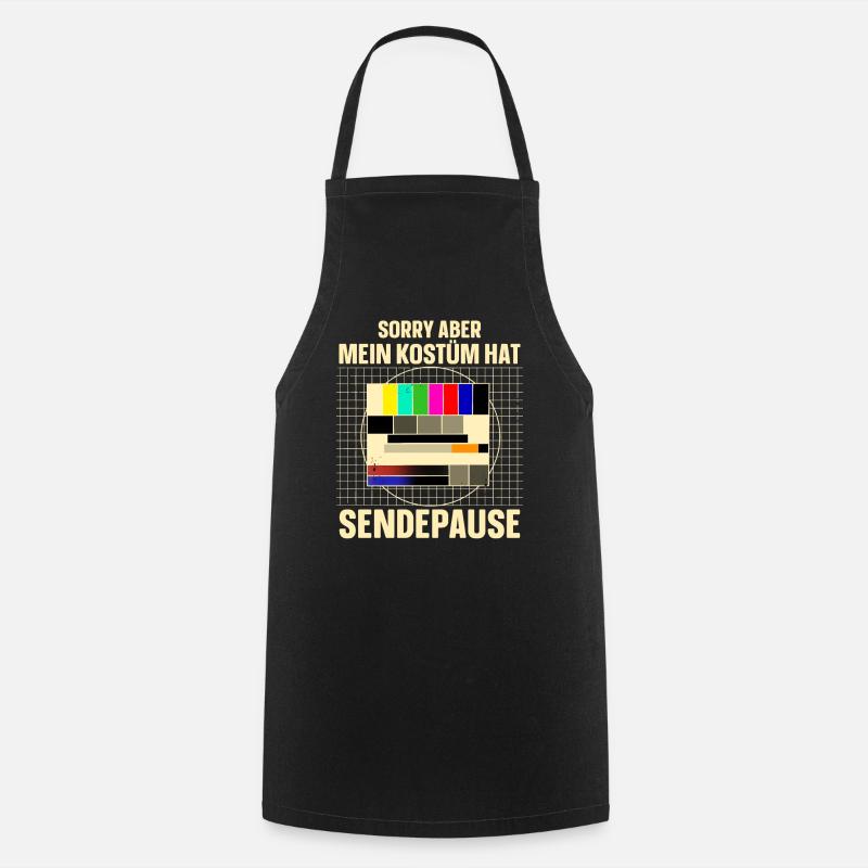 Testbild Sendepause Kostüm - Kochschürze - Schwarz