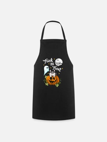 Trick or treat Hund weiß - Kochschürze - Schwarz