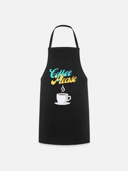 Coffee Please - Kochschürze - Schwarz