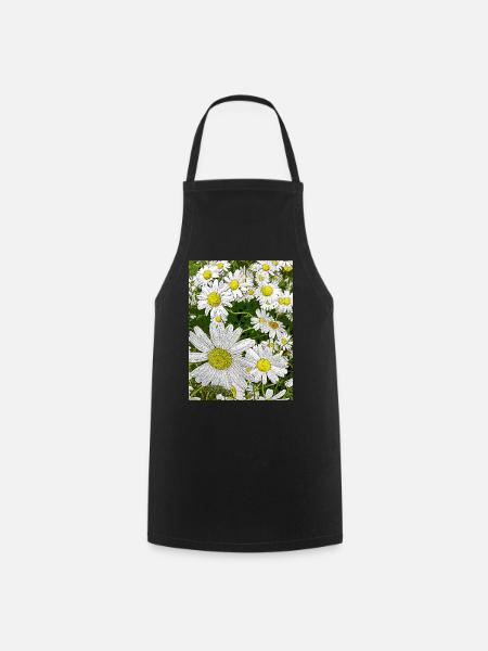 Gänseblümchen - Kochschürze - Schwarz