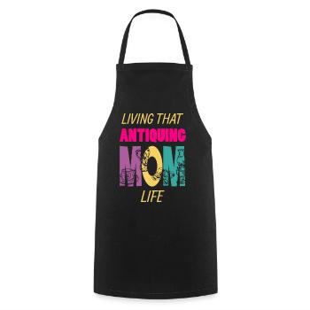 Living That Antiquing Mom Life Antiques Mama - Cooking Apron - black - Front - AI Model Male 185 dark (185cm)