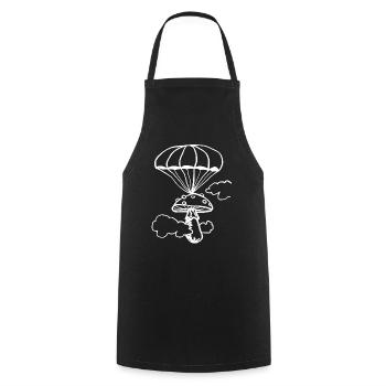 champignon flottant - Tablier de cuisine - noir - Devant - AI Model Male 185 dark (185cm)