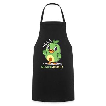 Avocat Saint Quackamoly Vegan Duck Fun - Tablier de cuisine - noir - Devant - AI Model Male 185 dark (185cm)