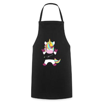 Licorne métallique - Tablier de cuisine - noir - Devant - AI Model Male 185 dark (185cm)