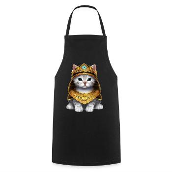 Chat pharaon égyptien - Tablier de cuisine - noir - Devant - AI Model Male 185 dark (185cm)