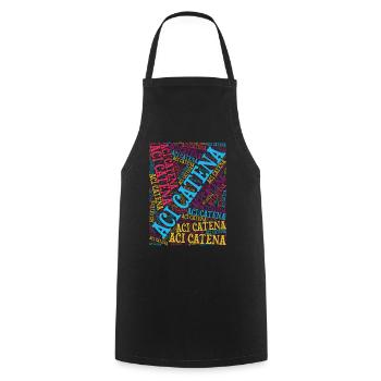 T-shirt Sicilia T-shirt nuage de mots Aci Catena - Tablier de cuisine - noir - Devant - AI Model Male 185 dark (185cm)