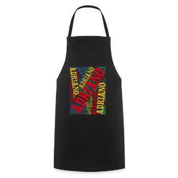 Adriano t-shirt word cloud t-shirt idée cadeau - Tablier de cuisine - noir - Devant - AI Model Male 185 dark (185cm)