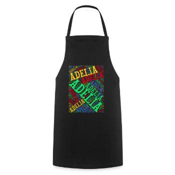 Adelia word cloud t-shirt t-shirt idée cadeau - Tablier de cuisine - noir - Devant - AI Model Male 185 dark (185cm)
