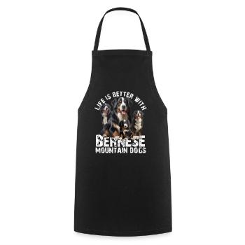Bouvier bernois - Tablier de cuisine - noir - Devant - AI Model Male 185 dark (185cm)