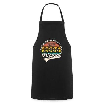 17th Birthday Man Born In July Vintage 2006 - Cooking Apron - black - Front - AI Model Male 185 dark (185cm)