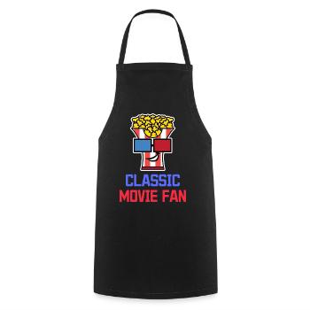Popcorn Statement Cinema Night Movies Binge Watching - Cooking Apron - black - Front - AI Model Male 185 dark (185cm)