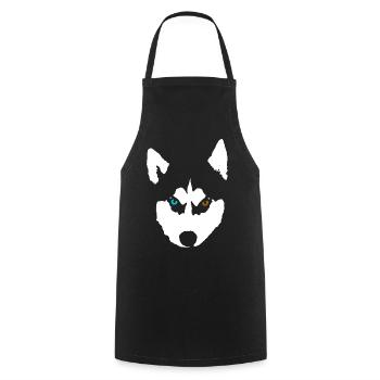 Husky Hund Siberian Husky - Kochschürze - Schwarz - Vorne - AI Model Male 185 dark (185cm)