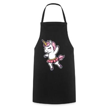 Unicorn dancing ballerina - Cooking Apron - black - Front - AI Model Male 185 dark (185cm)