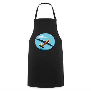 Planeur jaune - Tablier de cuisine - noir - Devant - AI Model Male 185 dark (185cm)