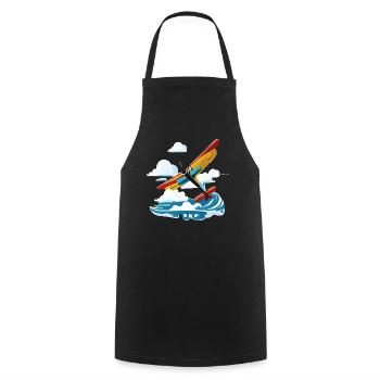 YellowUpSpreadClouds (en anglais seulement) - Tablier de cuisine - noir - Devant - AI Model Male 185 dark (185cm)