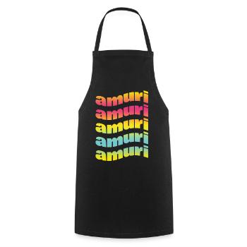 t-shirt Sicile amuri t-shirt idée cadeau amour - Tablier de cuisine - noir - Devant - AI Model Male 185 dark (185cm)