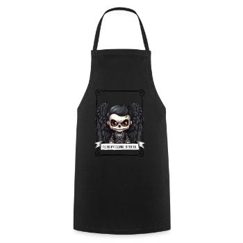 Angel - Skull - Kochschürze - Schwarz - Vorne - AI Model Male 185 dark (185cm)