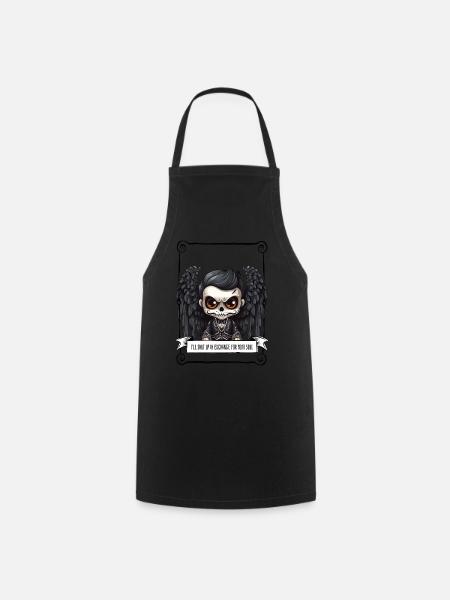 Angel - Skull - Kochschürze - Schwarz