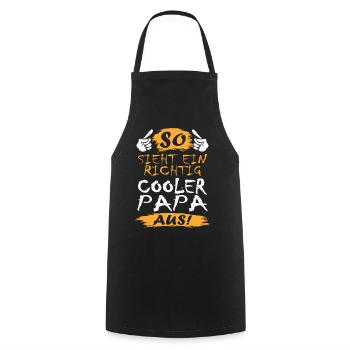 SO SIEHT EIN RICHTIG COOLER PAPA AUS - Kochschürze - Schwarz - Vorne - AI Model Male 185 dark (185cm)