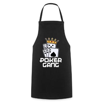Poker Statement Jeu de cartes de casino Jeux d’argent - Tablier de cuisine - noir - Devant - AI Model Male 185 dark (185cm)