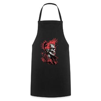 T-shirt Punk Rock Skull Explosion - Tablier de cuisine - noir - Devant - AI Model Male 185 dark (185cm)