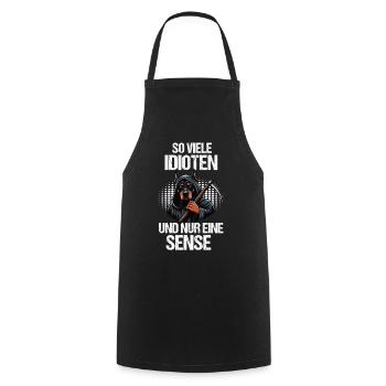 So Viele Idioten Dobermann Dobermannbesitzer - Kochschürze - Schwarz - Vorne - AI Model Male 185 dark (185cm)