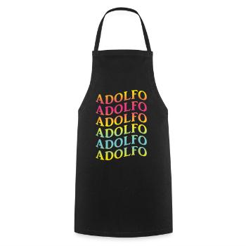 Adolfo t-shirt effet vague t-shirt idée cadeau - Tablier de cuisine - noir - Devant - AI Model Male 185 dark (185cm)