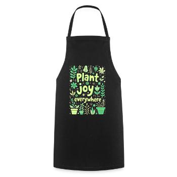 PLANTEZ DE LA JOIE PARTOUT - Tablier de cuisine - noir - Devant - AI Model Male 185 dark (185cm)