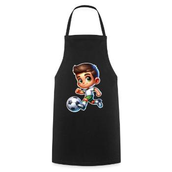 Soccer - Cooking Apron - black - Front - AI Model Male 185 dark (185cm)