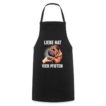 Liebe hat Vier Pfoten Shar Pei Shar Pei Besitzer - Kochschürze - Schwarz - Vorne - AI Model Male 185 dark (185cm)