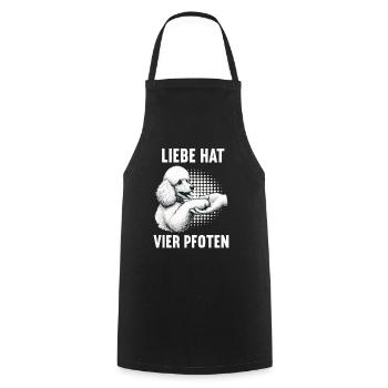 Liebe hat Vier Pfoten Pudel Pudelbesitzer Pudeln - Kochschürze - Schwarz - Vorne - AI Model Male 185 dark (185cm)