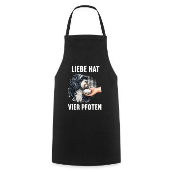 Liebe hat Vier Pfoten Havaneser Havaneserbesitzer - Kochschürze - Schwarz - Vorne - AI Model Male 185 dark (185cm)