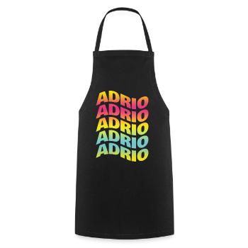Idée cadeau t-shirt effet vague Adrio - Tablier de cuisine - noir - Devant - AI Model Male 185 dark (185cm)