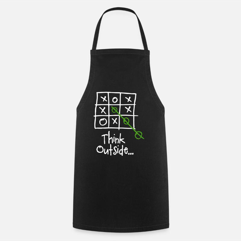 Think Outside the Box - Pensez Hors des Cases - Cooking Apron - black
