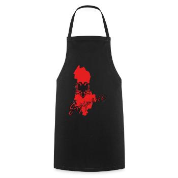 Albanian flag, Albanian pride - Cooking Apron - black - Front - AI Model Male 185 dark (185cm)