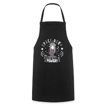 Astronaut with teddy bear - Cooking Apron - black - Front - AI Model Male 185 dark (185cm)