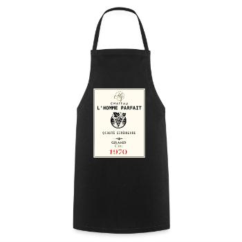 L'homme parfait - Tablier de cuisine - noir - Devant - AI Model Male 185 dark (185cm)