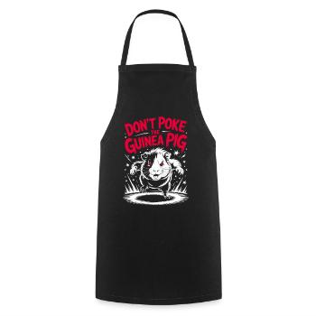 Snappy guinea pig with funny saying - Cooking Apron - black - Front - AI Model Male 185 dark (185cm)
