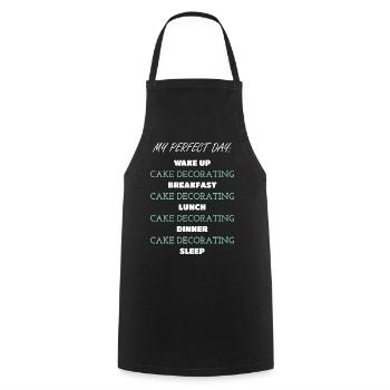 Humorvolle Torte Dekorateur Zitat T-Shirt - Kochschürze - Schwarz - Vorne - AI Model Male 185 dark (185cm)