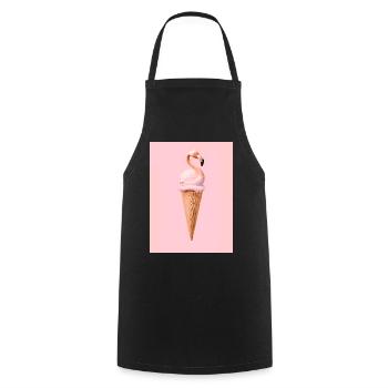 Helado de Flamenco con Cono de Galleta - Cooking Apron - black - Front - AI Model Male 185 dark (185cm)